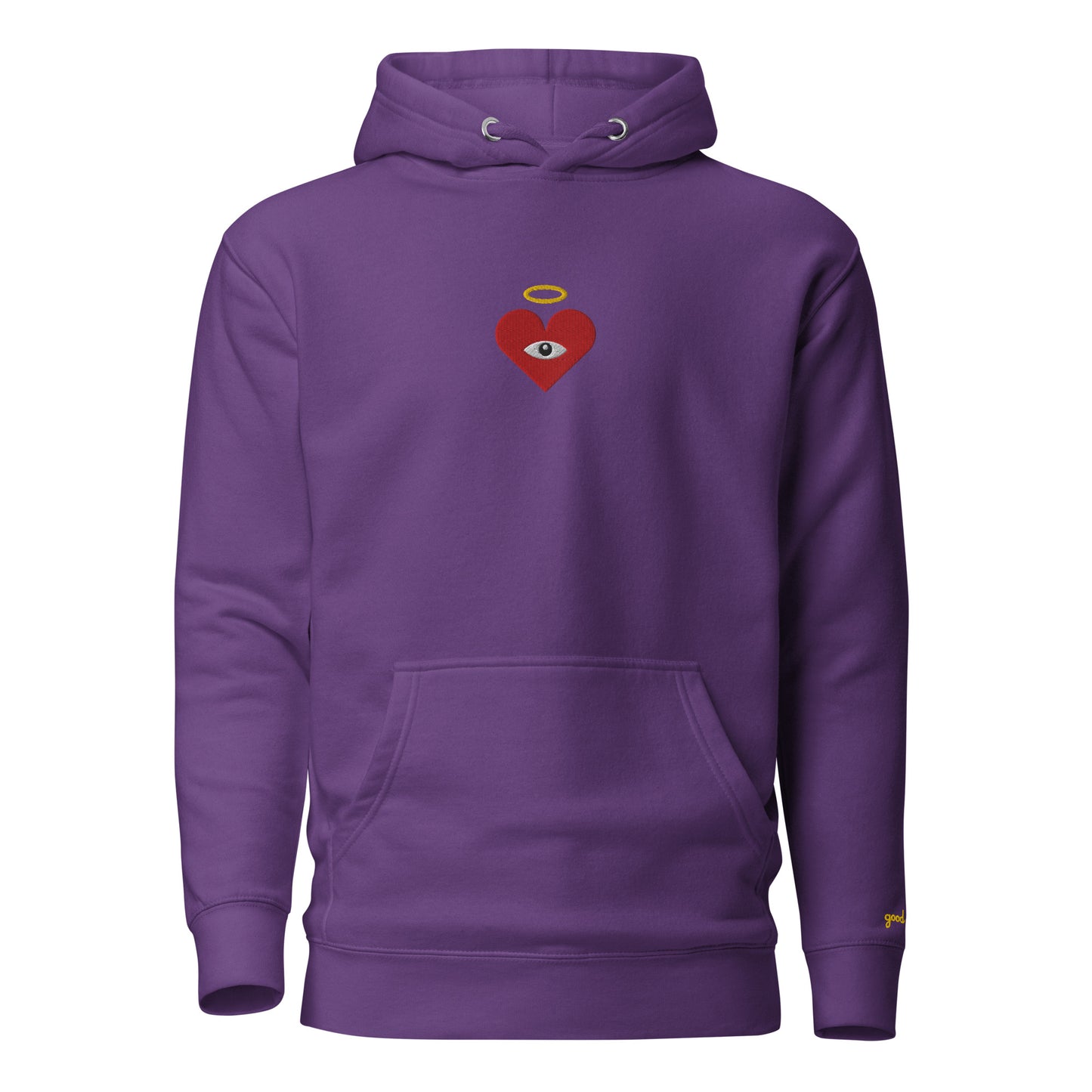Red Heart-Eye [Embroidered]  Unisex Hoodies