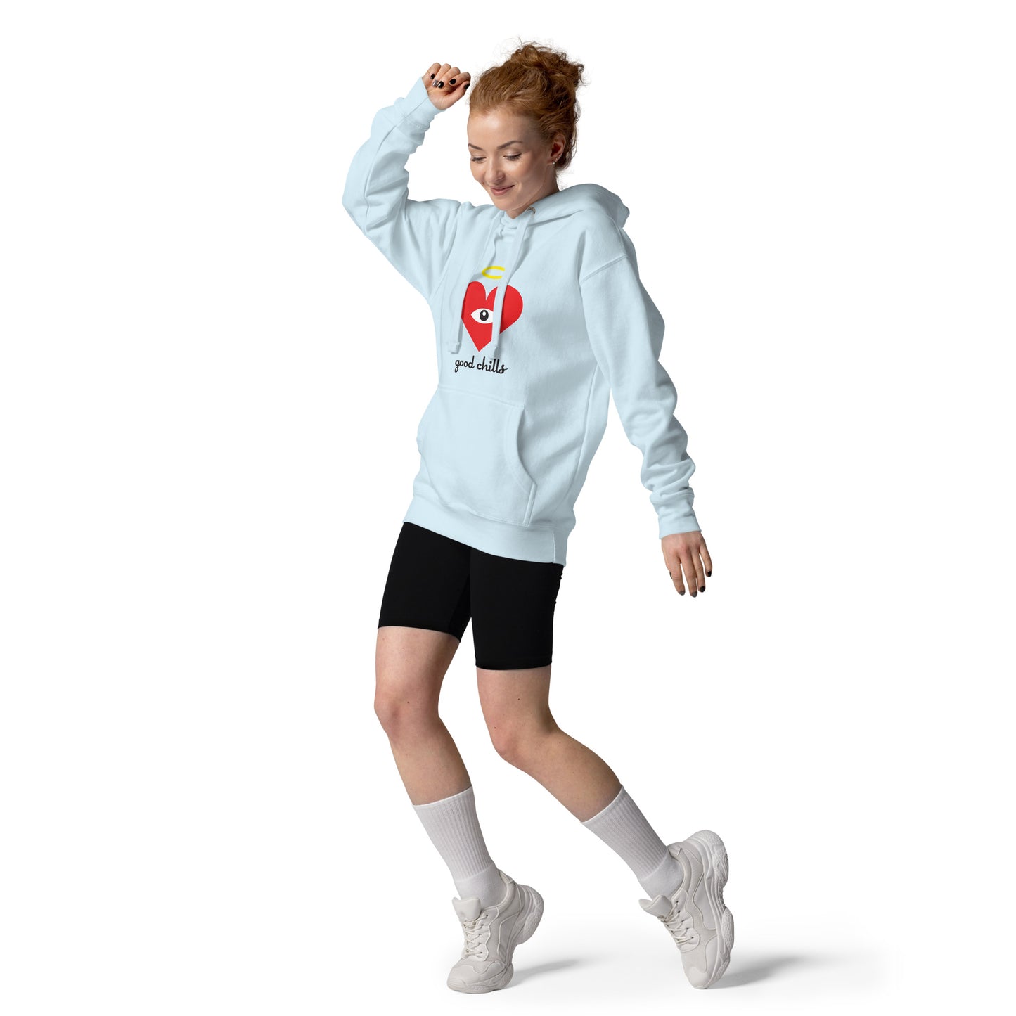 "good chills" Red Heart-Eye Unisex Hoodies