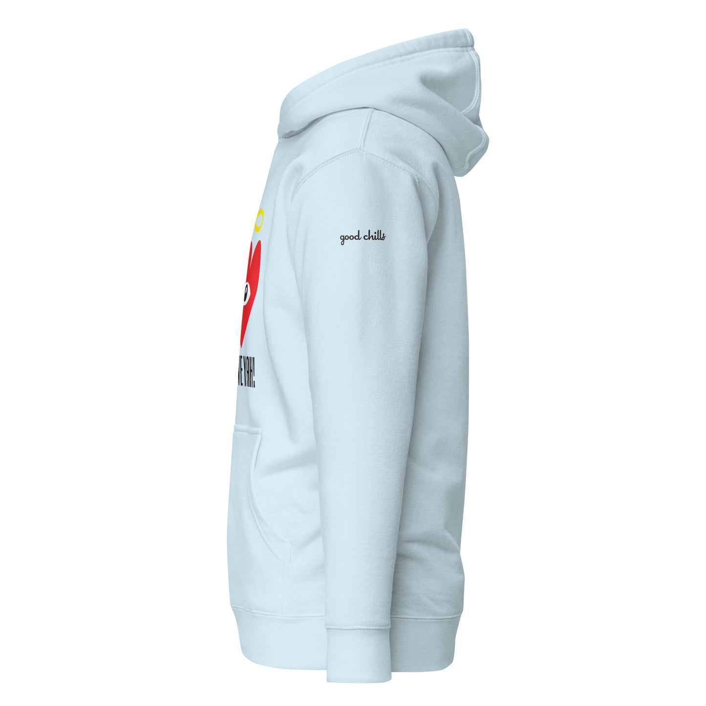 I LOVE YAH! Red Heart-Eye Unisex Hoodies