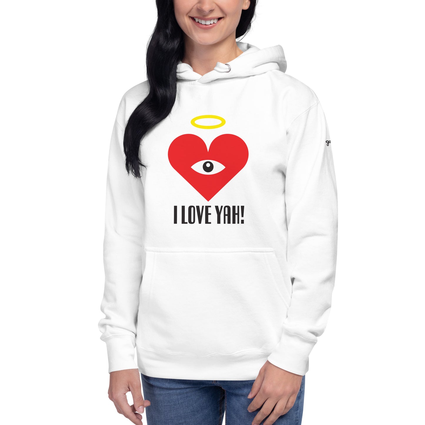 I LOVE YAH! Red Heart-Eye Unisex Hoodies