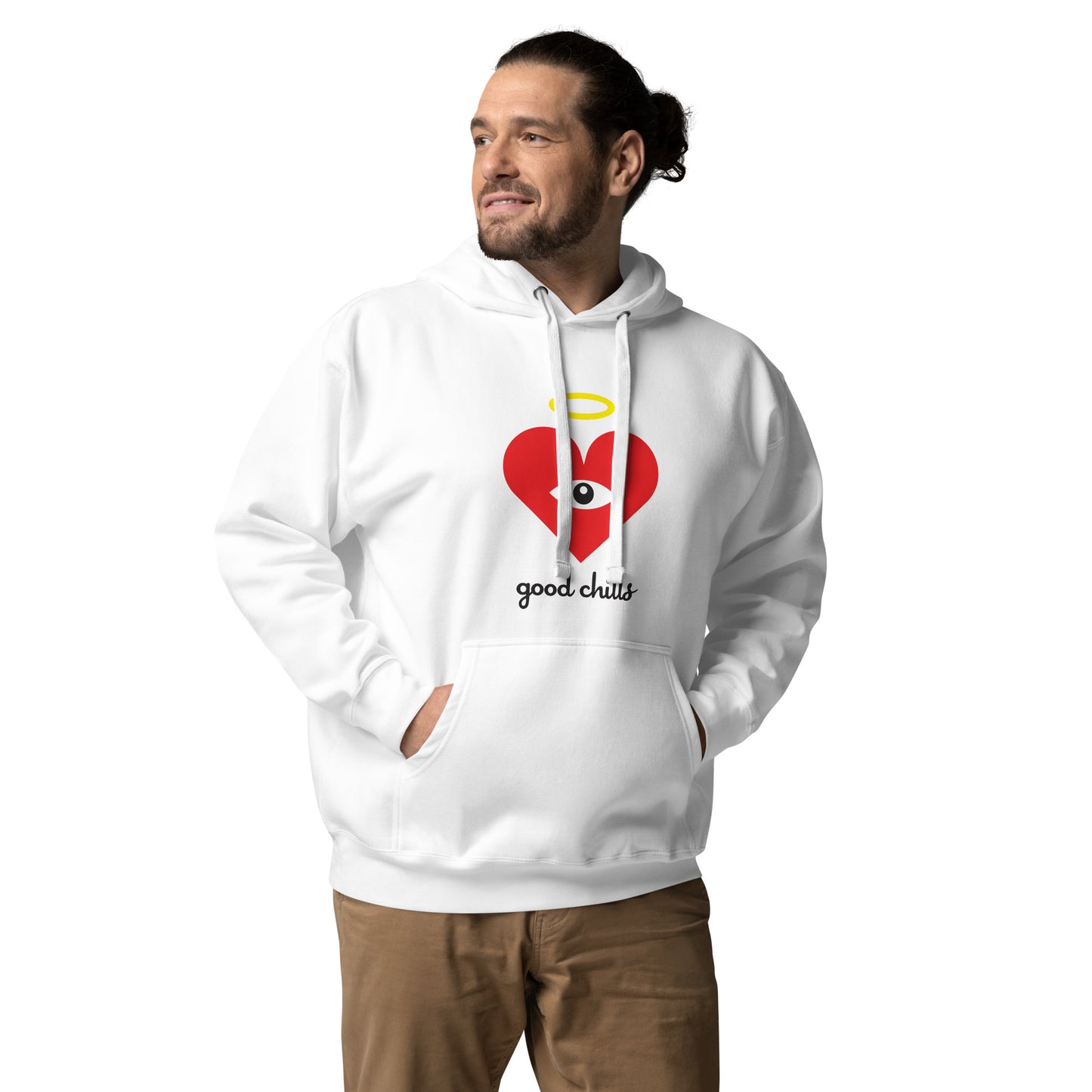"good chills" Red Heart-Eye Unisex Hoodies
