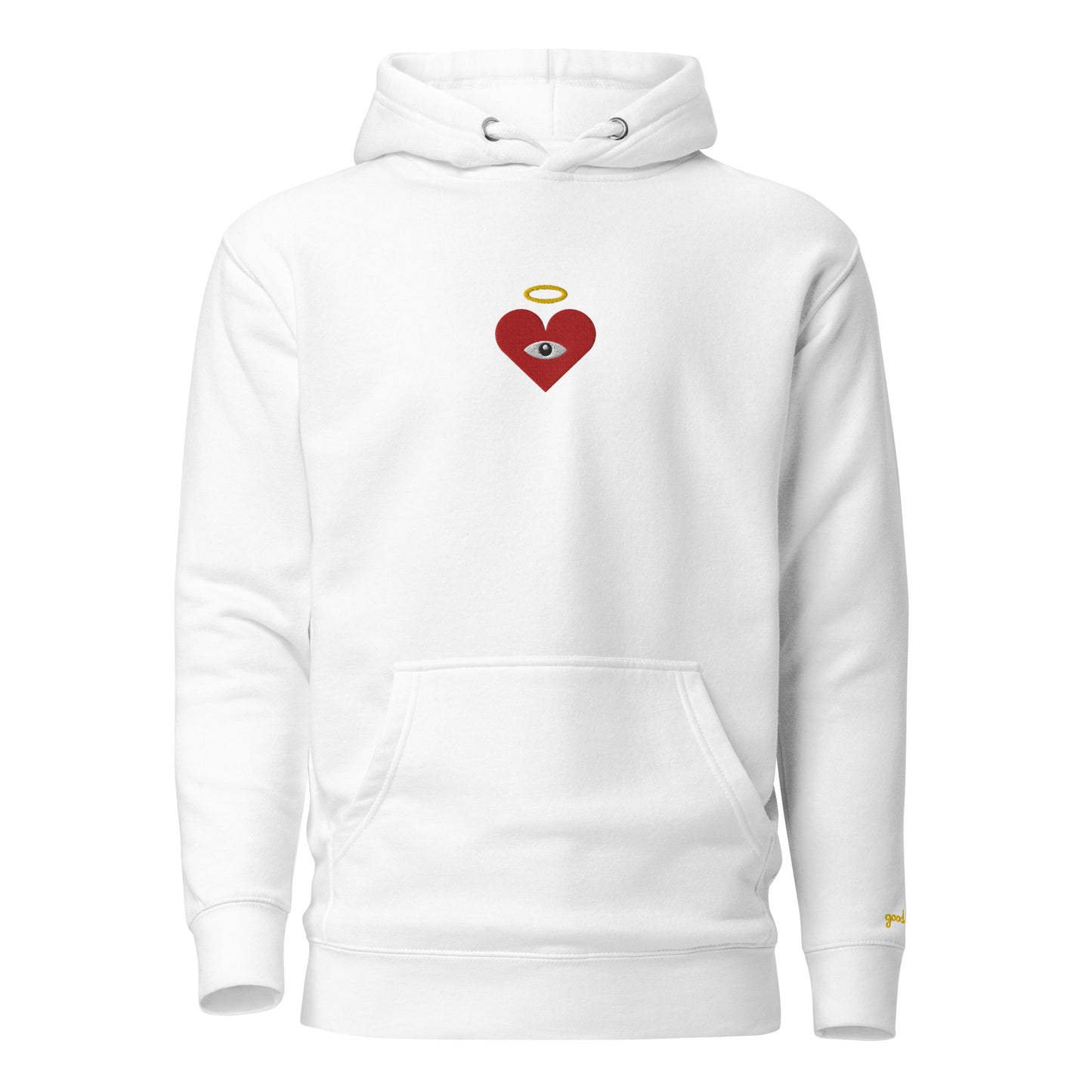 Red Heart-Eye [Embroidered]  Unisex Hoodies