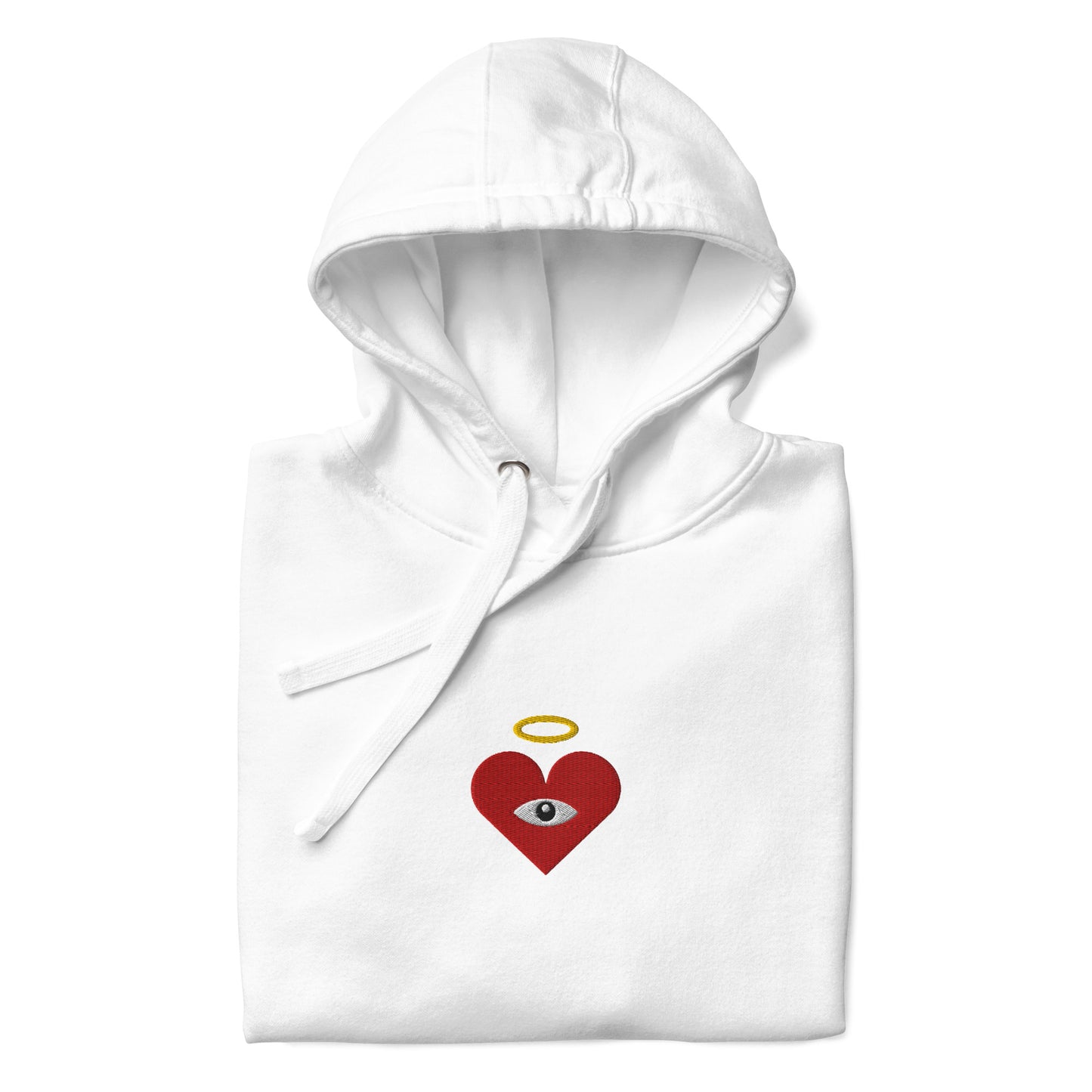Red Heart-Eye [Embroidered]  Unisex Hoodies