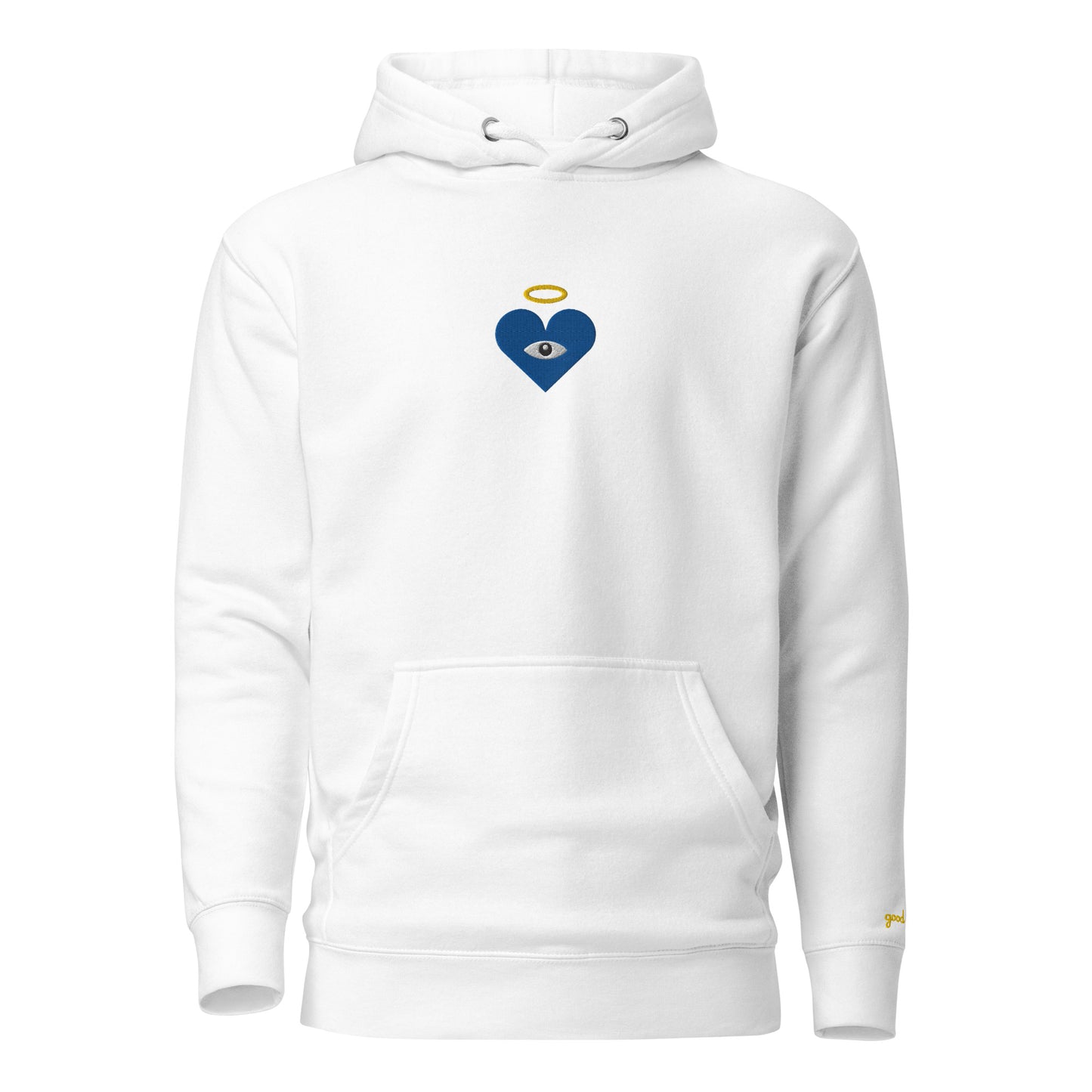 Blue Heart-Eye [Embroidered]  Unisex Hoodies