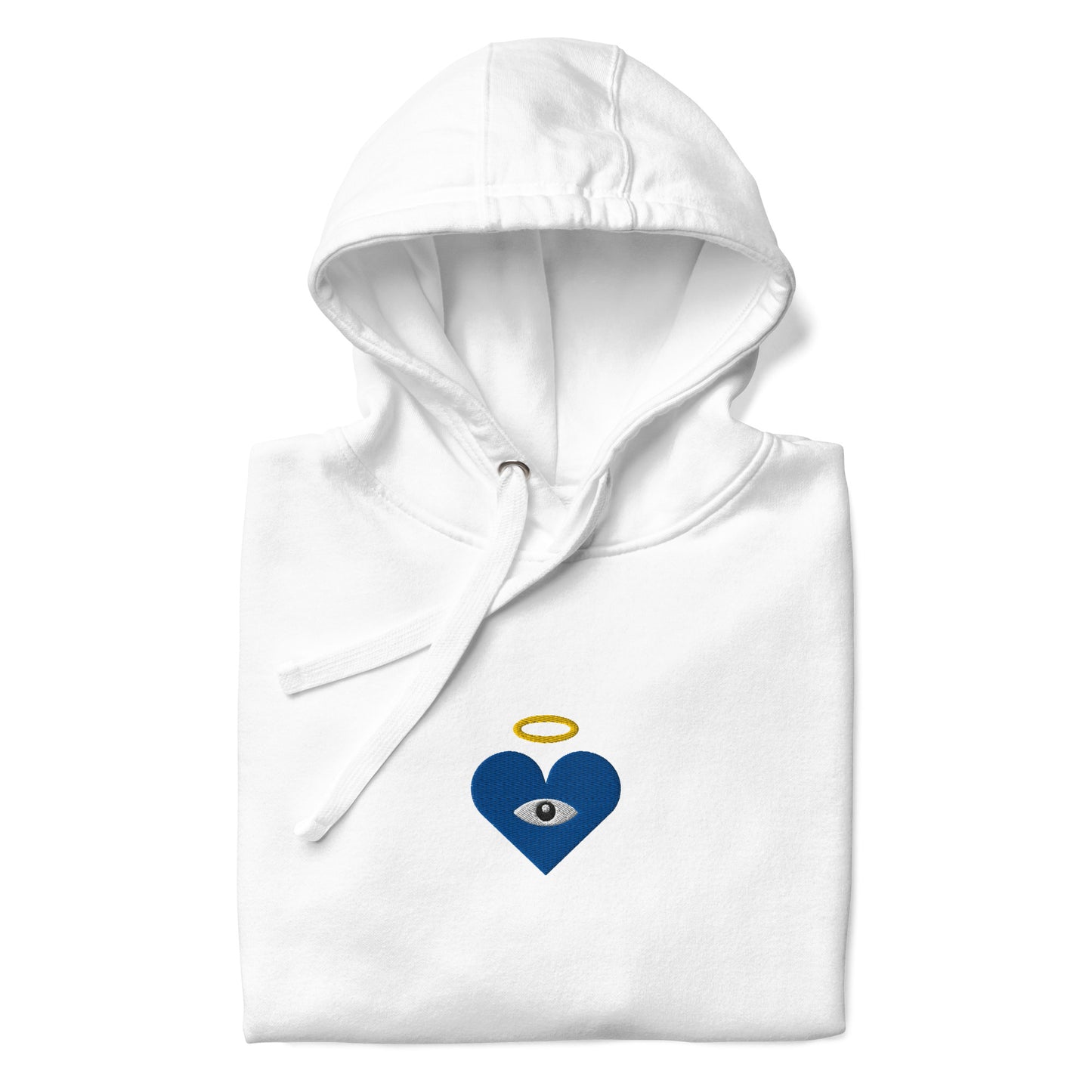 Blue Heart-Eye [Embroidered]  Unisex Hoodies